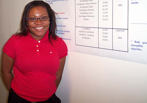 “Demographic differences between new smokers and non-smokers.” Shenelle N. Donovan. Sponsor: Lisa Dierker (psychology)